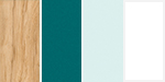 Шкаф многоцелевой Джуниор цвет гикори рокфорд натуральный/бензин/мята/белый премиум