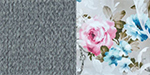 Диван угловой Мирта серый ткань обивки арт.тд 315/1 Толидо 32 серый / Фибра 2775/2 (розы)