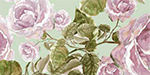 Диван-кровать Фрея арт ТД 190 бордо ткань обивки арт. ТД 190 Фибра Лоран (розы на мятном фоне)