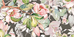 Диван-кровать Фрея арт ТД 193 карамельный ткань обивки арт. ТД 193 Фибра Гармония грей (розово-серые цветы)