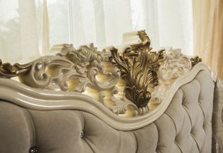Кровать 180х200 Оливия крем глянец