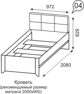 Кровать 90х200 Твист №4