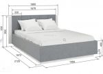 Кровать 160х200 светло-серый №16ПМ