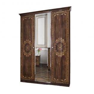 Шкаф 3х дверный с зеркалом Патрисия караваджо (2+1)