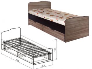 Кровать с ящиками 80х200 Статус 23
