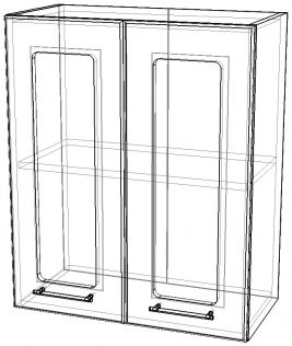 Шкаф навесной 2 дверцы стекло ШН-600/2