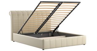 Интерьерная кровать 160х200 Августа (сливочный)