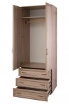 Шкаф 2х дверный с ящиками Гармония без зеркал