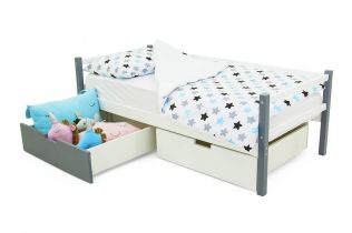 Детская тахта-кровать Svogen 70х160 графит-белый