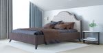 Интерьерная кровать 140х200 Фаина (коричневый)