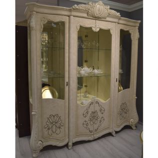 Сервант витрина Марселла корень ясеня глянец