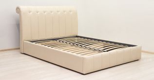 Интерьерная кровать 160х200 Августа (сливочный)