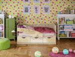 Детская кровать с ящиками Бабочка 80х200