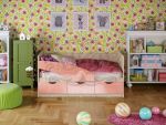 Детская кровать с ящиками Бабочка 80х180