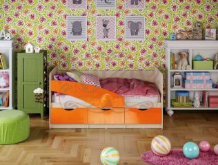 Детская кровать с ящиками Бабочка 80х200