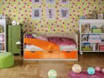 Детская кровать с ящиками Бабочка 80х200
