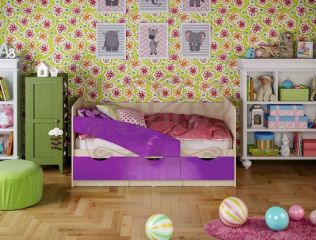Детская кровать с ящиками Бабочка 80х180