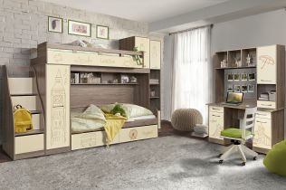 Кровать чердак 80х200 Бритиш П551.23