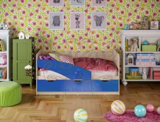 Детская кровать с ящиками Бабочка 80х200