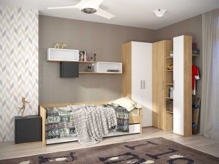 Кровать с ящиками 90х200 Гравити 01.34