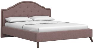 Интерьерная кровать 160х200 Эскада серо-розовая