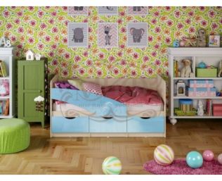 Детская кровать с ящиками Бабочка 80х160