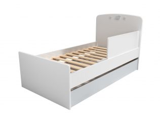 Кровать с ящиком и бортиком 80х160 Лилу НМ 041.07 (слоники)