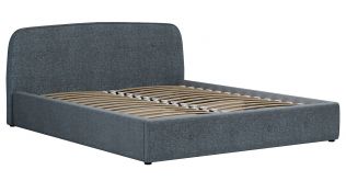 Интерьерная кровать 160х200 Илона рогожка (серо-бирюзовый)