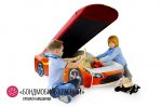 Детская кровать-машина Бондмобиль красный 70х170